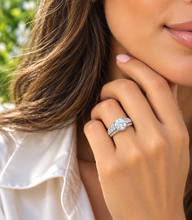 Load image into Gallery viewer, Round Diamond Hidden Halo Engagement Ring IGI Certified F-VS2 14K White Gold 2.70 CTW