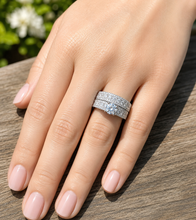 Load image into Gallery viewer, IGI Certified Round Cut Diamond Engagement Ring And Matching Band Bridal Set 14k Solid White Gold Women's Wedding Set For Her 3.00ctw F-VS2