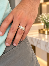 Load image into Gallery viewer, Round Cut Cvd Diamonds Ring Men's 14K Solid And Heavy Yellow Gold Diamond Band Channel Set Style Men's Wedding Ring Band For Him 2.00ctw