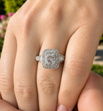 Load image into Gallery viewer, GIA Certified Round Cut Natural Diamonds Engagement Ring Filigree Antique Style Bridal Ring 14k Solid White Gold Wedding Ring For Her 1.60ct