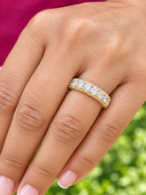 Load image into Gallery viewer, Round Cut Cvd Diamonds Three Sided Eternity Band Set Anniversary Band Prong Set Wedding Band In 14k Solid Rose Gold Eternity Band 4.00ctw