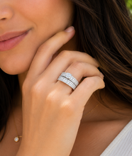 Load image into Gallery viewer, IGI Certified Round Cut Diamond Engagement Ring And Matching Band Bridal Set 14k Solid White Gold Women's Wedding Set For Her 3.00ctw F-VS2