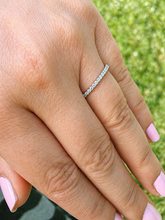 Load image into Gallery viewer, Round Cut Cvd Diamond Band Half Eternity Anniversary Band Bridal Gift Prong Engagement Ring Gold Band Ring 1.7mm 14k White Gold 0.30ctw