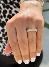 Load image into Gallery viewer, Round Cut Cvd Diamond Eternity Band Anniversary Band Eternity Wedding Band Filigree Antique Style Bridal Band 14k Solid Yellow Gold 2.00ctw