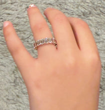 Load image into Gallery viewer, Emerald Cut Cvd Diamonds Eternity Band Bridal Band 5.0x3.0mm Width Wedding Band Eternity Ring 14K Solid White Gold 5.00ctw