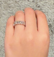 Load image into Gallery viewer, Emerald Cut Cvd Diamonds Eternity Band Bridal Band 5.0x3.0mm Width Wedding Band Eternity Ring 14K Solid White Gold 5.00ctw