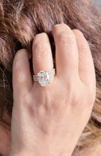 Load image into Gallery viewer, Oval Shape Diamond Engagement Ring And Two Matching Bands IGI Certified 14k Solid Yellow Gold Bridal Ring Wedding Ring 5.50ctw G-VS2