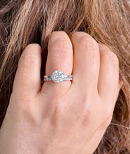 Load image into Gallery viewer, Round Cut IGI Certified Diamond Engagement Ring Solitaire And Matching Band Wedding Set Women's Bridal Set 14k Solid White Gold 1.70ctw