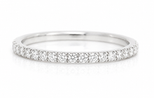 Load image into Gallery viewer, Round Cut Cvd Diamond Band Half Eternity Anniversary Band Bridal Gift Prong Engagement Ring Gold Band Ring 1.7mm 14k White Gold 0.30ctw