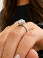 Load image into Gallery viewer, IGI Certified Oval Shape And Round Cut Diamond Engagement Ring Halo Style Wedding Ring Women's Bridal Ring 14K Solid White Gold 2.50ct F-VS2