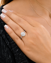 Load image into Gallery viewer, IGI Certified Oval Shape And Round Cut Diamond Engagement Ring Halo Style Wedding Ring Women's Bridal Ring 14K Solid White Gold 2.50ct F-VS2