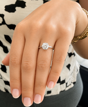 Load image into Gallery viewer, GIA Certified Natural Round Cut Diamond Engagement Ring Four prong set Solitaire Minimalist 14k Solid White Gold Wedding Bridal Ring 1.50ct