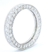 Load image into Gallery viewer, Round Cut Cvd Diamond Eternity Band Anniversary Band Eternity Wedding Band Filigree Antique Style Bridal Band 14k Solid White Gold 2.00ctw