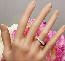 Load image into Gallery viewer, Princess and Round Cut Moissanite Eternity Band Three Sided Style Eternity Ring Band Set In 14K Solid White Gold Bridal Wedding Band 4.00ctw