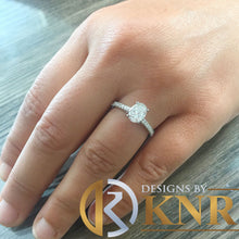 Load image into Gallery viewer, Oval Cut Moissanite Engagement Ring And Round Cut Sides 14k Solid White Gold Wedding Ring Anniversary Ring Bridal Ring Propose Ring 1.20ctw