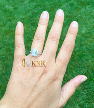 Load image into Gallery viewer, Emerald Cut Round Cut And Baguettes Diamond Engagement Ring IGI Certified 14k Solid White Gold Deco Halo Bridal Wedding Ring 2.70ctw F-VS2