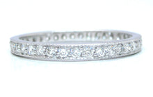 Load image into Gallery viewer, Round Cut Natural Diamond Eternity Style Band Set In 14k Solid White Gold Anniversary Band Filigree Eternity Wedding Band For Her 0.60ctw