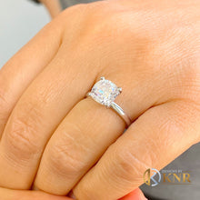 Load image into Gallery viewer, Round Cut Moissanite Engagement Solitaire Ring Four Prong Set Bridal Ring Wedding Ring Anniversary Solitaire Ring 14k Solid White Gold 1.20