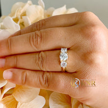 Load image into Gallery viewer, GIA Certified Natural Round Cut Engagement Ring Three Stone Set In 14k Solid Yellow Gold Wedding Ring Prong Set Bridal Ring Prong Set 1.60ct