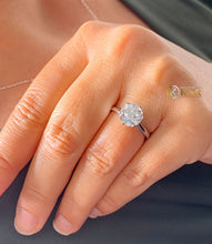 Load image into Gallery viewer, GIA Certified Natural Round Cut Diamond Engagement Ring Six prong set Solitaire Crown Set In 14k Solid White Gold Wedding Bridal Ring 1.50ct