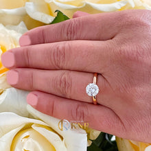 Load image into Gallery viewer, Round Cut Moissanite Engagement Ring Solitaire Bridal Ring Wedding Ring 1.20 Carat Set In 14k Solid Rose Gold Anniversary Ring Prong Set