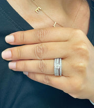Load image into Gallery viewer, IGI Certified Round Cut Diamond Engagement Ring And Two Matching Bands Wedding Set Women's Bridal Set 14K Solid White Gold 2.00ctw F-VS2