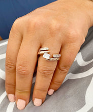 Load image into Gallery viewer, IGI Certified Emerald And Princess Cut Engagement Ring And Matching Band Bridal Semi Tension Set 14k Solid And Heavy Rose Gold 2.00ctw F-VS2