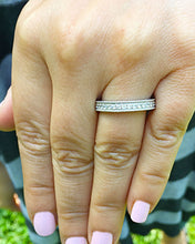 Load image into Gallery viewer, Round Cut Cvd Diamond Eternity Band Anniversary Band Eternity Wedding Band Filigree Antique Style Bridal Band 14k Solid White Gold 2.00ctw