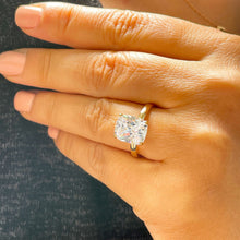 Load image into Gallery viewer, Elongated Cushion Cut Moissanite Engagement Ring Solitaire Ring Bridal Ring Four Prong Set Wedding Ring For Her 14k Solid Yellow Gold 5.00ct