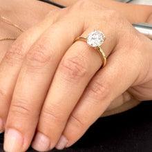Load image into Gallery viewer, Oval Shape Moissanite Engagement Ring Solitaire 14k Solid Yellow Gold Bridal Ring Wedding Ring Anniversary Ring Solitaire Four Prong 3.00ct