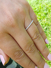 Load image into Gallery viewer, Round Cut Cvd Lab Grown Diamonds Band Stackable Anniversary Band Half Eternity Style Bridal Band For Her Prong Set 14k Solid White Gold 0.25