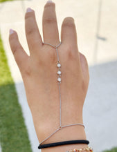 Load image into Gallery viewer, Finger Bracelet Round Cut Moissanites Ring Bracelet In 14k Solid White Gold Finger Chain Bracelet Bezel Set Chain Bracelet Gift For Her 0.30