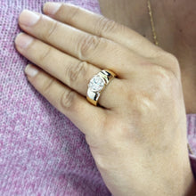 Load image into Gallery viewer, Round Cut Diamond Engagement Ring Semi Bezel Set Solitaire Bridal Ring IGI Certified 14k Solid Yellow Gold Wedding Solitaire Ring 2.00 F-VS2