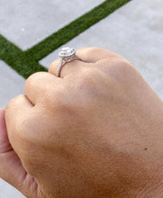Load image into Gallery viewer, Pear Shape Moissanite And Round Cut Sides Natural Diamonds Engagement Ring In 14k Solid White Gold Bridal Ring Halo Style Wedding Ring 2.50