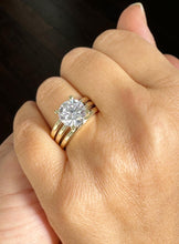 Load image into Gallery viewer, Round Diamond IGI Certified Engagement Ring Solitaire Prong Set Wedding Ring 14k Solid And Heavy Yellow Gold Bridal ring Triple Shank 4.00ct