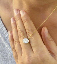 Load image into Gallery viewer, Round Cut Moissanite Pendant And Chain Solitaire Minimalist Dainty Bezel Set 14k Solid Yellow Gold Necklace And Chain Wedding Gift 2.00ct