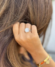 Load image into Gallery viewer, Cushion Cut And Round Cut Diamond Engagement Ring IGI Certified 14k Solid White Gold Halo Wedding ring Split shank Bridal Ring 4.70ct G-VS2