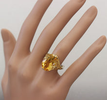 Load image into Gallery viewer, Oval Cut Natural Yellow Citrine Ring Art Deco Style Ring Anniversary Gift Prong Set Right Hand Ring For Her 14k Solid Yellow Gold 5.00ctw