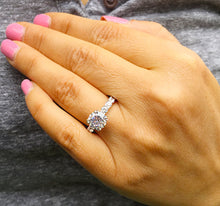 Load image into Gallery viewer, GIA/IGI Certified 14k Solid White Gold Round Cut Diamond Engagement Ring Eternity Style Bridal Wedding 4.00ctw F-VS2