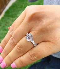 Load image into Gallery viewer, Women's 14k white gold round cut forever one moissanite engagement ring eternity style Bridal Wedding Natural Diamonds 4.00