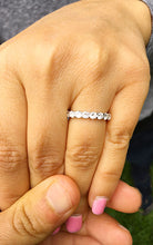 Load image into Gallery viewer, 2 Carat Women's 14k solid white gold round cut forever one moissanite band anniversary deco modern eternity bridal prong