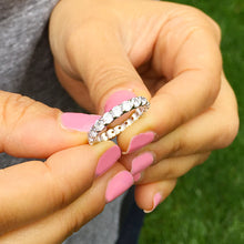 Load image into Gallery viewer, 2 Carat Women's 14k solid white gold round cut forever one moissanite band anniversary deco modern eternity bridal prong