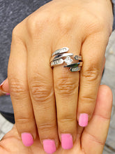 Load image into Gallery viewer, GIA/IGI Certified 14k Solid And Heavy White Gold Princess Cut Diamond Engagement Ring And Two Bands Tension Set 2.00ctw F-VS2