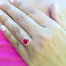 Load image into Gallery viewer, 14k Solid Yellow Gold Round Cut Ruby And Diamond Antique Design Halo Deco Ring Bridal Wedding Anniversary Halo Natural Diamonds 2.50ctw