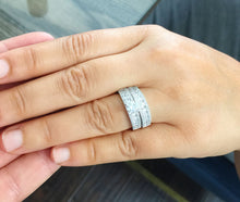 Load image into Gallery viewer, GIA/IGI Certified 14k Solid White Gold Round Cut Diamond Engagement Ring And Band Bridal Set 3.00ctw F-VS2