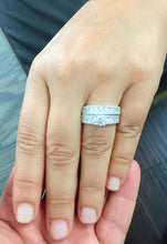 Load image into Gallery viewer, GIA/IGI Certified 14k Solid White Gold Round Cut Diamond Engagement Ring And Band Bridal Set 3.00ctw F-VS2
