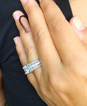 Load image into Gallery viewer, GIA/IGI Certified 14k Solid And Heavy White Gold Round Cut Diamond Engagement Ring 2.70 F-VS2