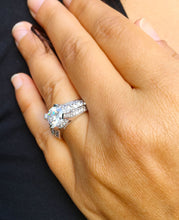 Load image into Gallery viewer, GIA/IGI Certified 14k Solid And Heavy White Gold Round Cut Diamond Engagement Ring 2.70 F-VS2