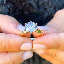 Load image into Gallery viewer, GIA/IGI Certified 2.00ct 14k Solid Yellow Gold Round Cut Diamond Engagement Ring Solitaire, Bridal Wedding Anniversary F-VS2