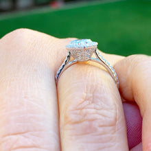 Load image into Gallery viewer, GIA/IGI Certified 14k White Gold Pear Shape And Round Cut Diamonds Engagement Ring Halo 2.50ctw F-VS2